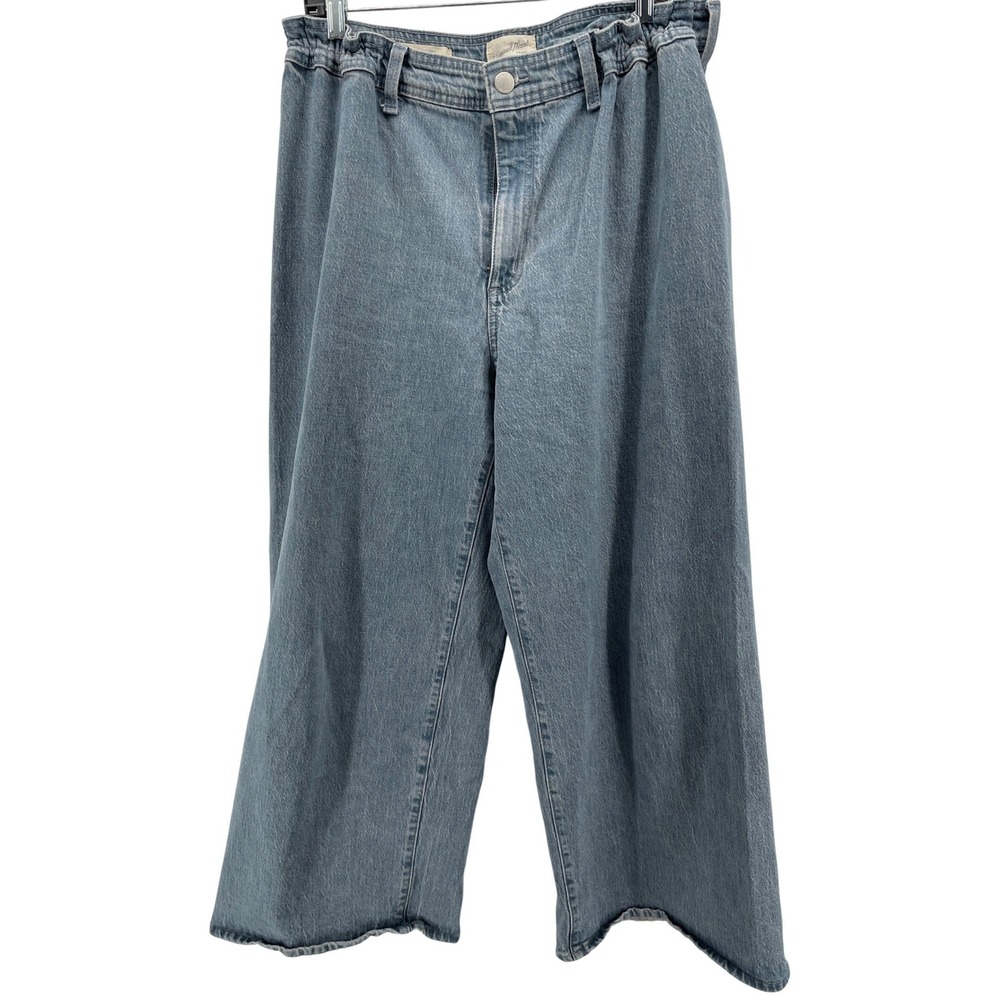 Wide Leg Jeans Womens 17R 33X28  Blue Medium Wash High‎ Rise *READ